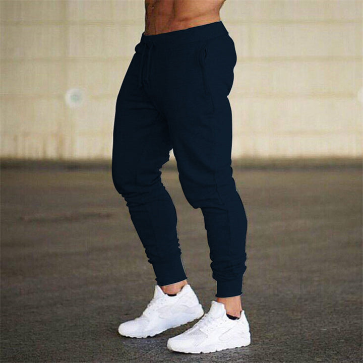 Men's tapered jogging pants cotton blend with cuffs and drawstring StylebySassy