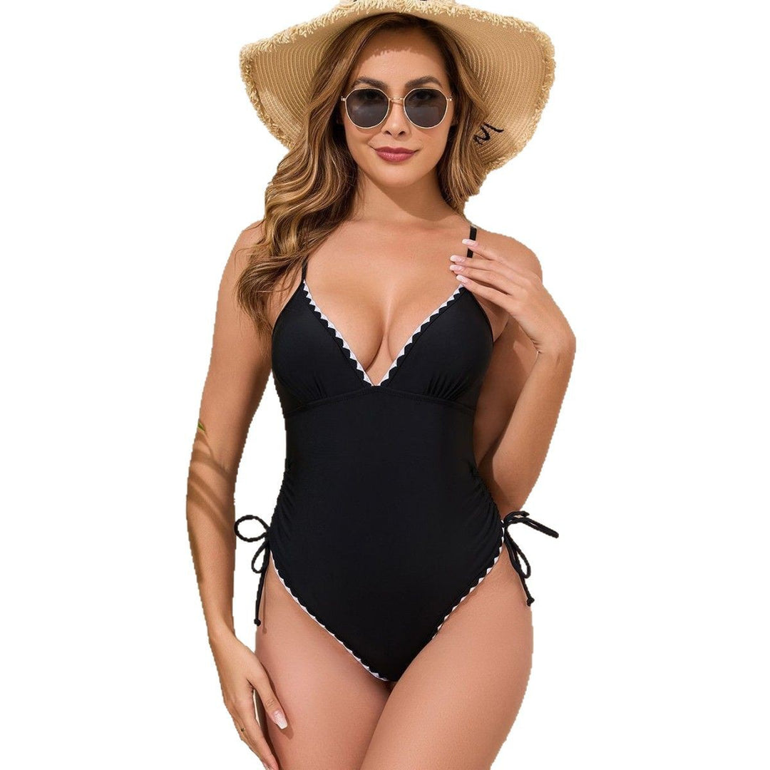 Women's Elegant One-Piece Swimsuit with Sophisticated Ruffle Decoration StylebySassy