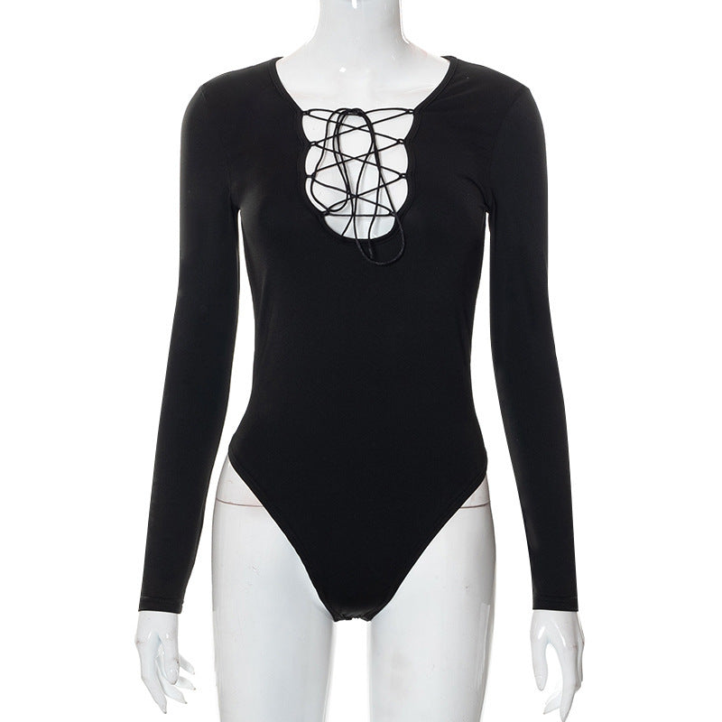 Women's sporty bodys with decorative lacing detail StylebySassy