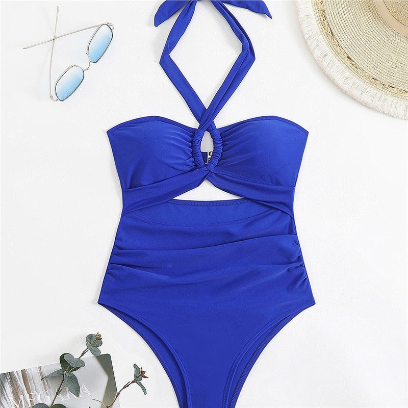 Women's one-piece swimsuit with playful wrap design StylebySassy