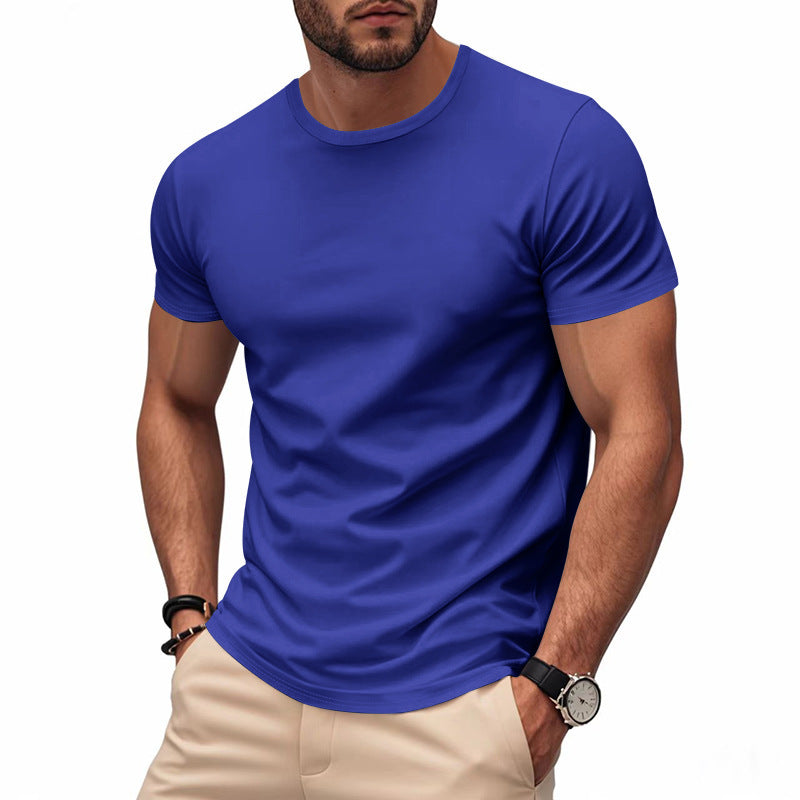 Men's lightweight short sleeve functional shirt with round neck, quick-drying stretch fabric and flat seams StylebySassy