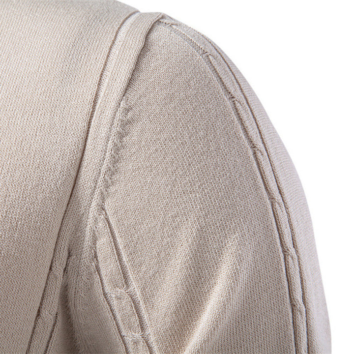 Men's short sleeve knitted polo with textured stripes, ribbed cuffs, and classic polo collar StylebySassy