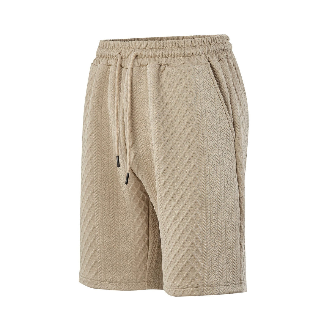 Men's structured lounge shorts with elastic waistband drawstring and side pockets StylebySassy