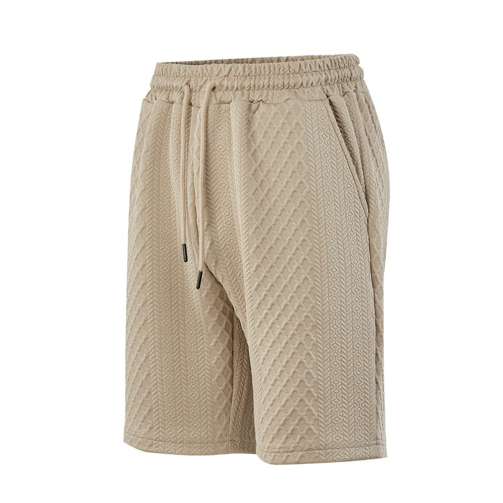 Men's structured lounge shorts with elastic waistband drawstring and side pockets StylebySassy