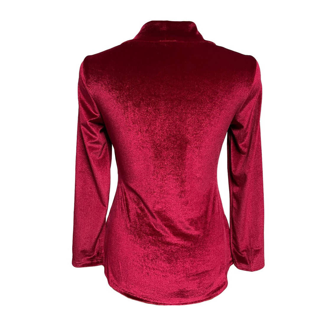 Women nan tailored velvet blazer with shawl collar and decorative belt StylebySassy