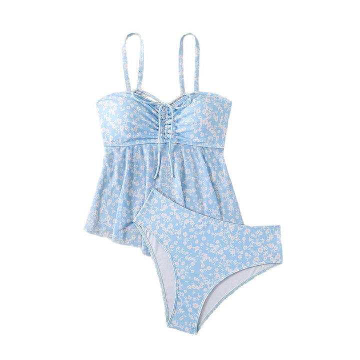 Women slightly tailored tankini with floral pattern StylebySassy