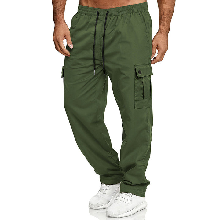 Men's loose cargo pants with elastic waistband and drawstring StylebySassy