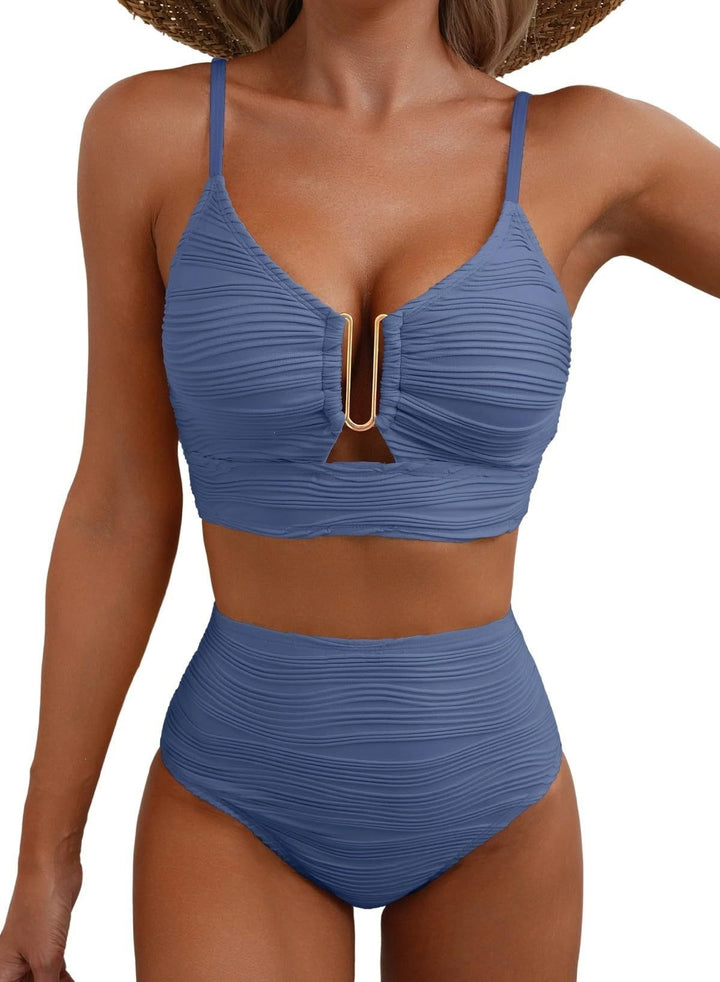 Ladies High-Cut Bikini with Ruffles StylebySassy
