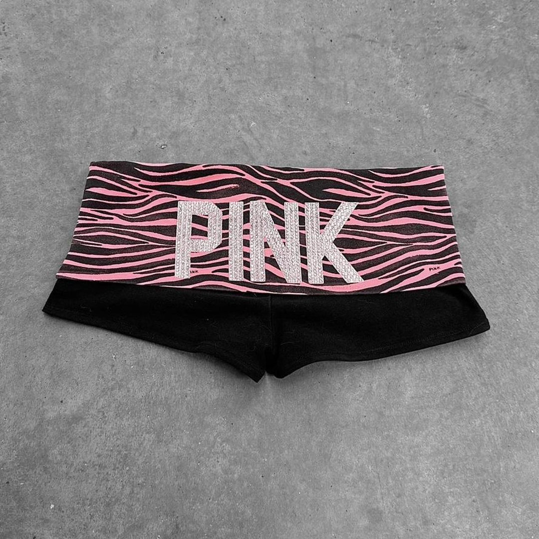Ladies sporty shorts with fashionable zebra pattern StylebySassy