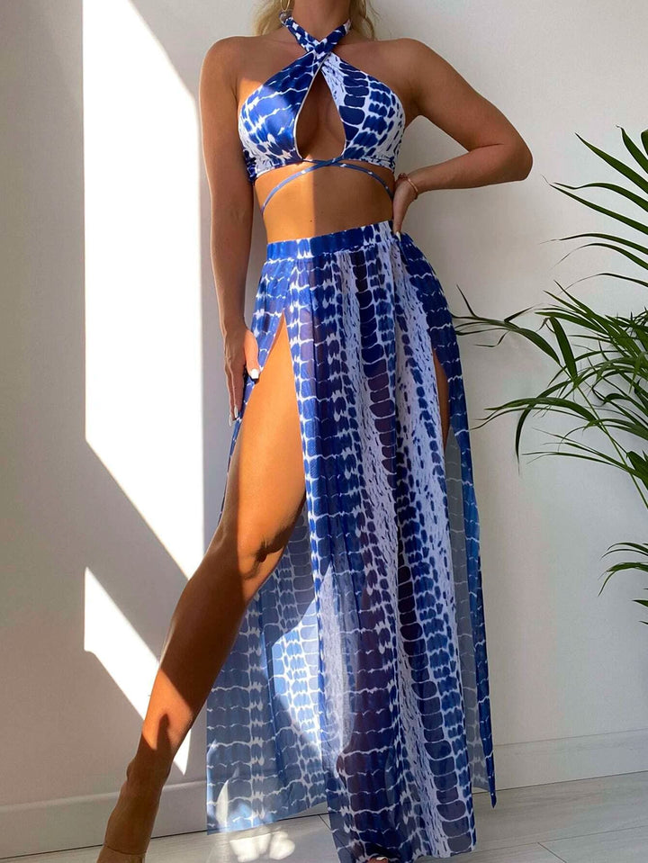 Women's Bikini Style with Transparent Maxi Skirt StylebySassy