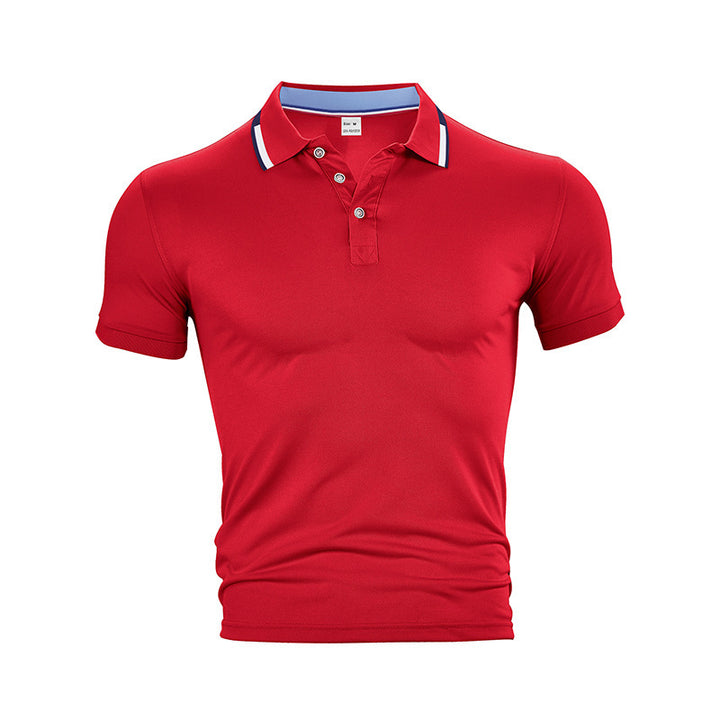 Men's slim fit functional polo with moisture-regulating technology and ribbed collar StylebySassy