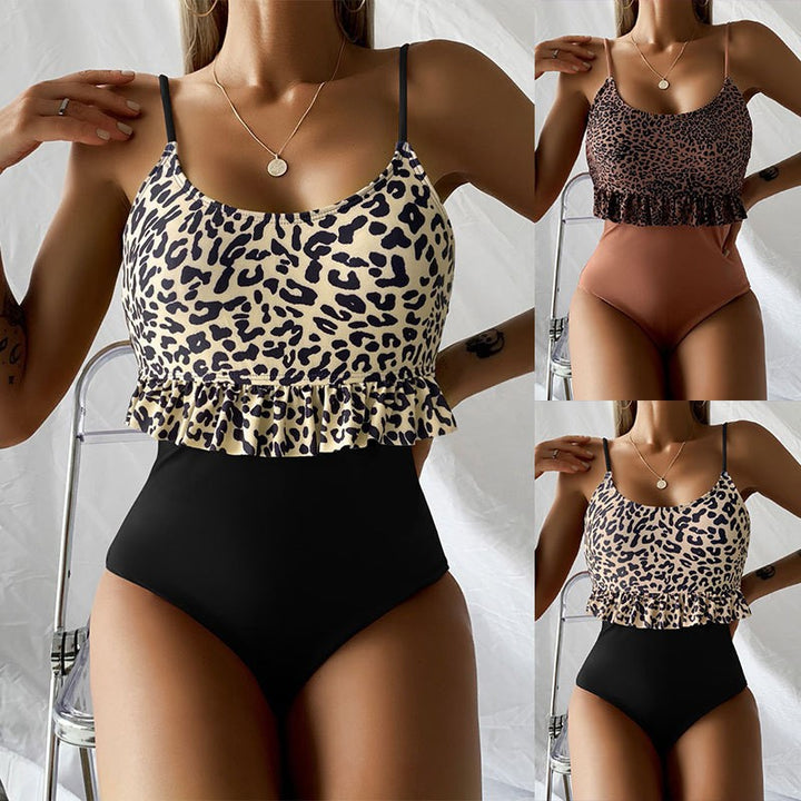 Women's one-piece swimsuit with fashionable ruffle detail StylebySassy