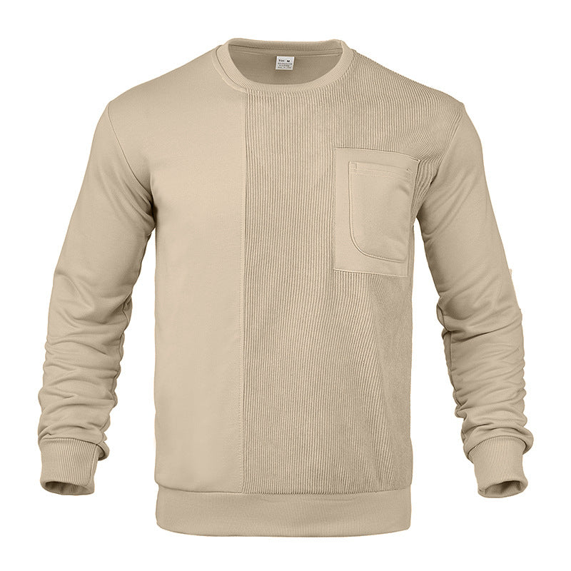 Men's structured sweatshirt with chest pocket and ribbed front panel StylebySassy