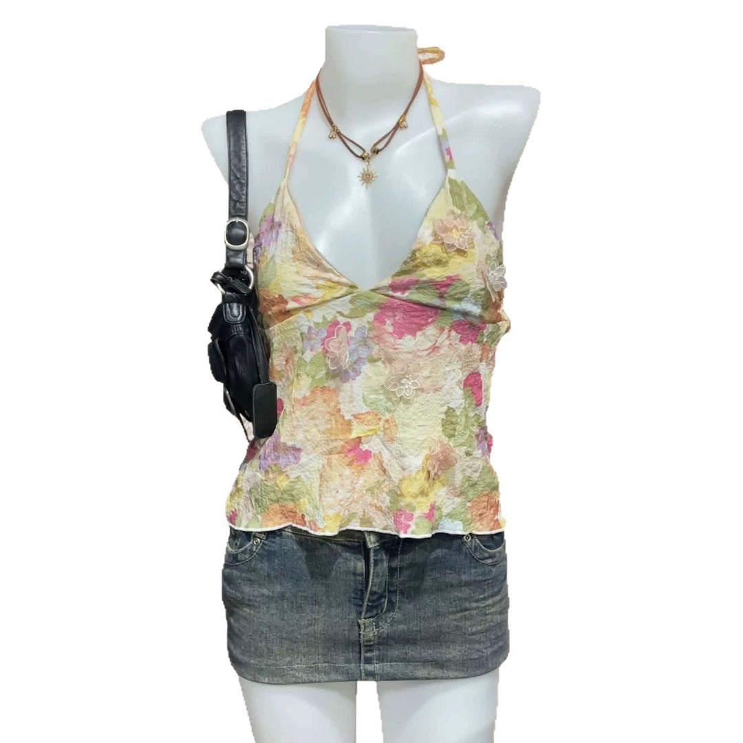 Ladies Playful Printed Chiffon Top StylebySassy