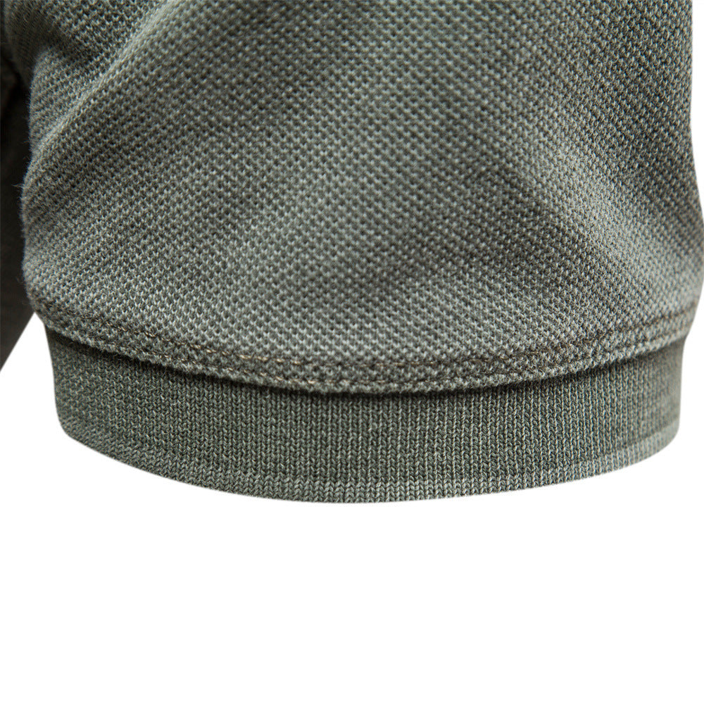 Men's breathable cotton polo with short sleeves and fine piqué structure StylebySassy