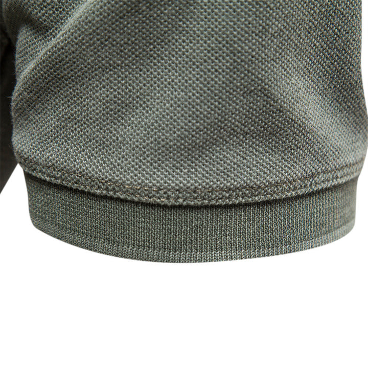Men's breathable cotton polo with short sleeves and fine piqué structure StylebySassy