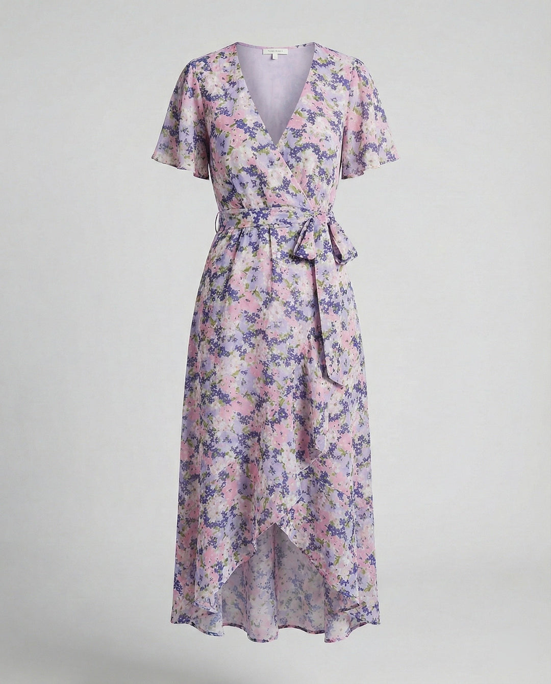 Ladies Flower Dress Midi with Belt