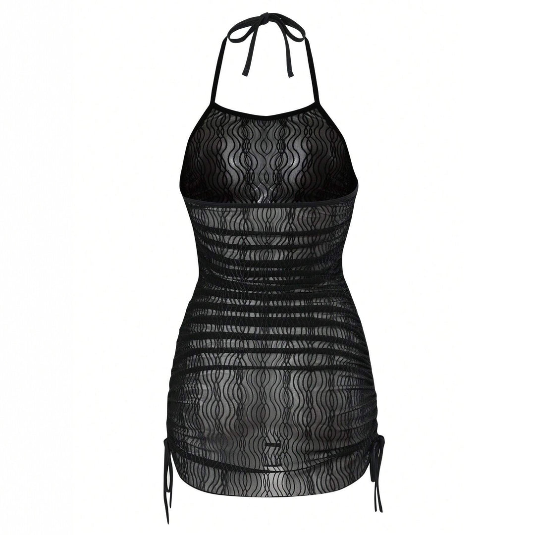 Women’s beach dress with elegant wave texture StylebySassy