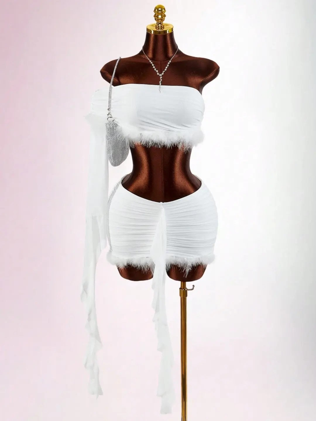 Women's Trendy Top and Short Set with Ruffles