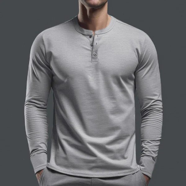 Men's long-sleeve shirt with button placket and slim fit StylebySassy
