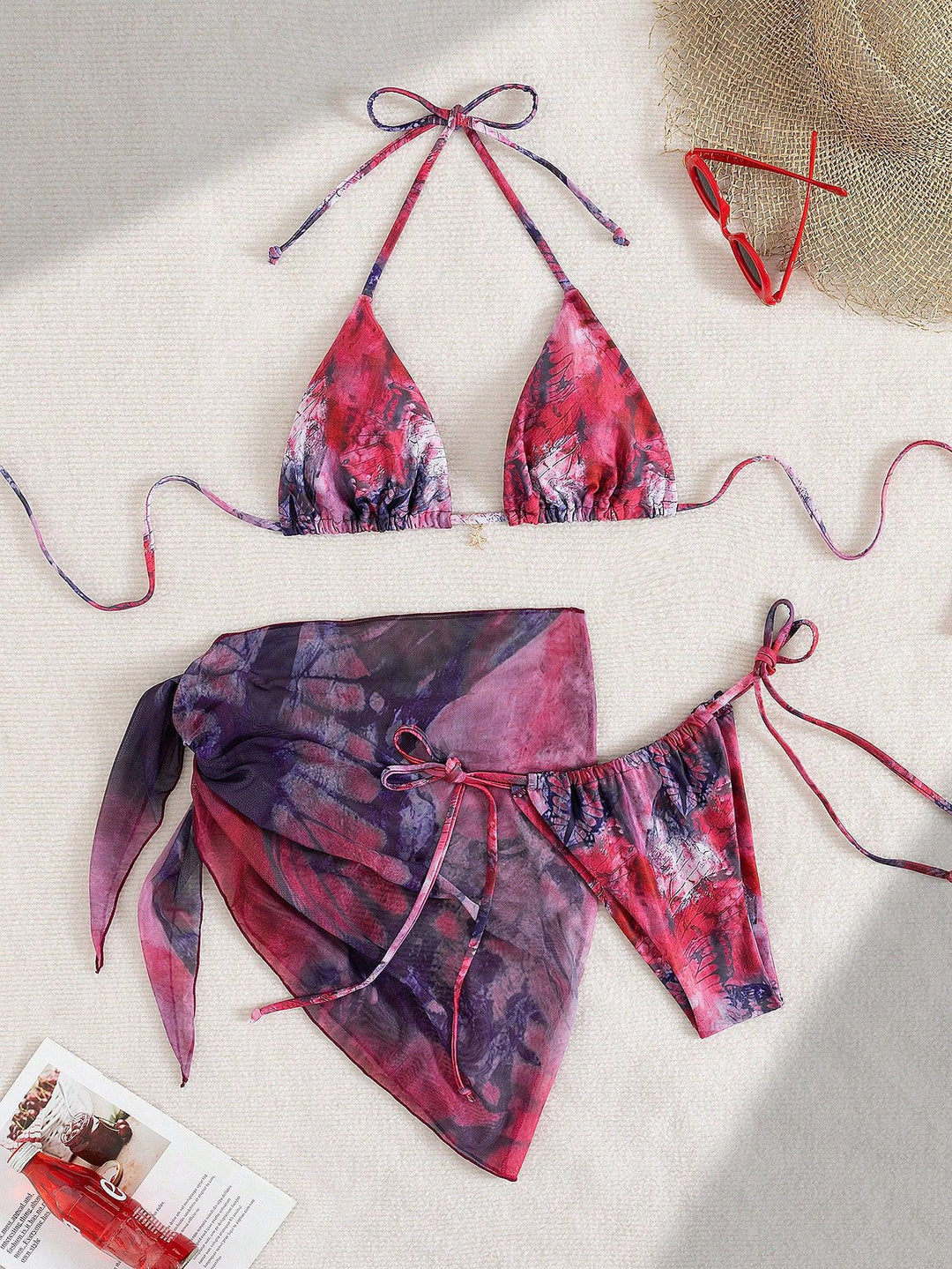 Women Triangle Bikini with Floral Design StylebySassy