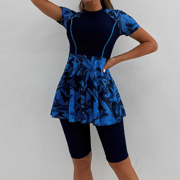 Women's sporty swimwear with covering skirt StylebySassy