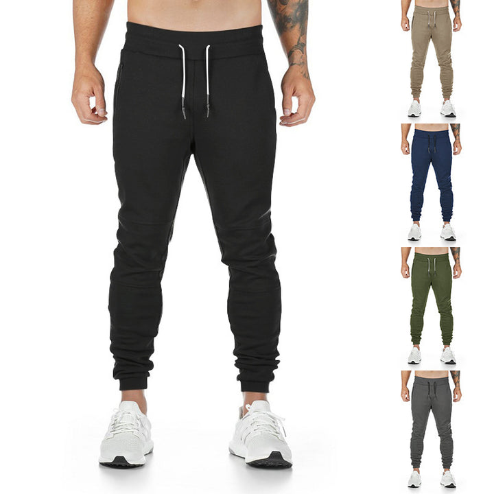 Men's narrow cut sport jogging pants with ergonomic knee inserts, comfort waistband, and drawstring StylebySassy