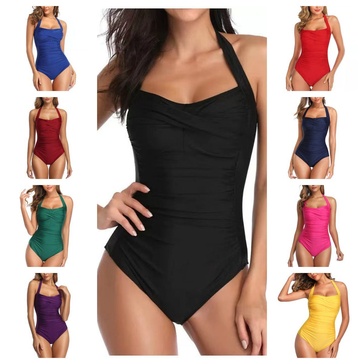Women's One-piece Swimsuit with Fashionable Gather StylebySassy