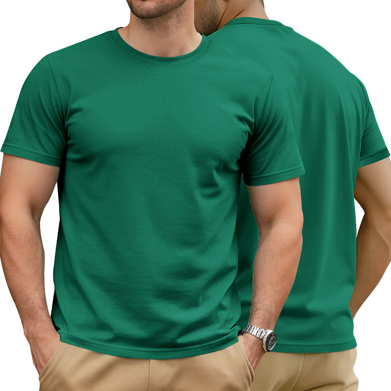 Men's Nan Basic Short Sleeve T-Shirt made of high-quality cotton blend with round neck, flat seams, and regular fit StylebySassy