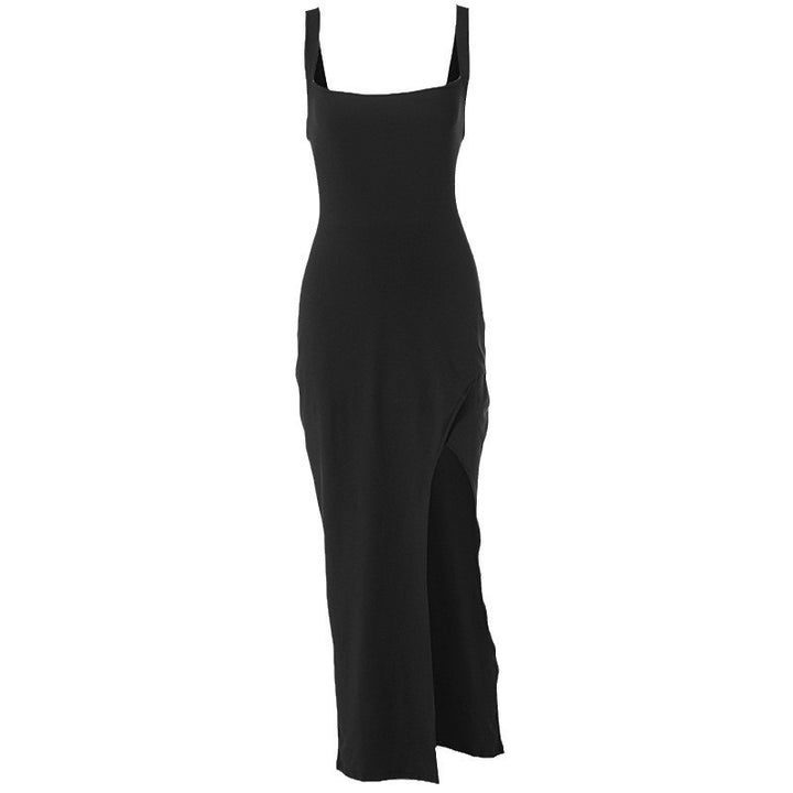 Women's Maxi Dress with Deep Slit and Elegant Silhouette StylebySassy