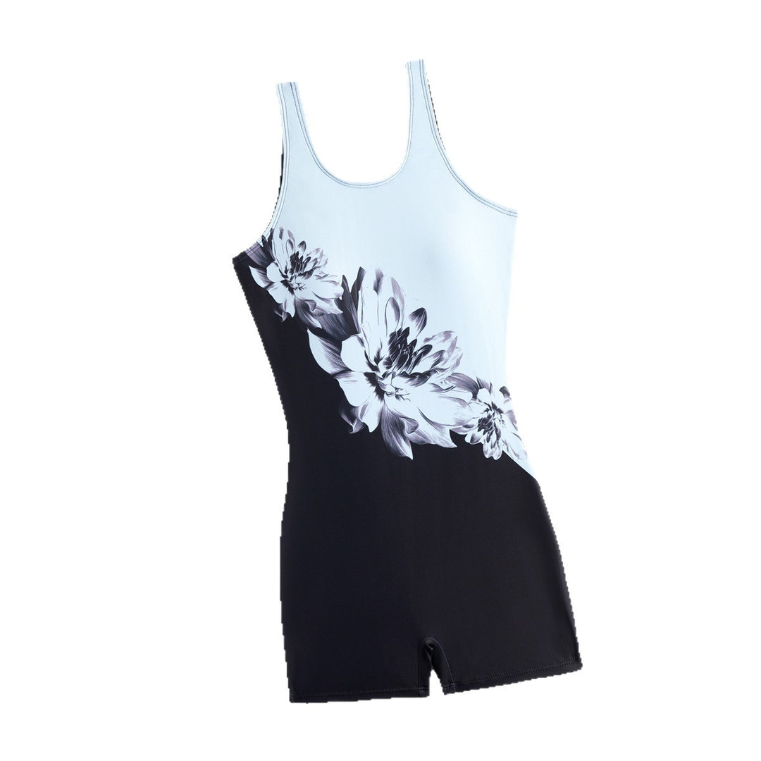 Women's Sporty One-Piece Swimsuit with Dynamic Gradient StylebySassy