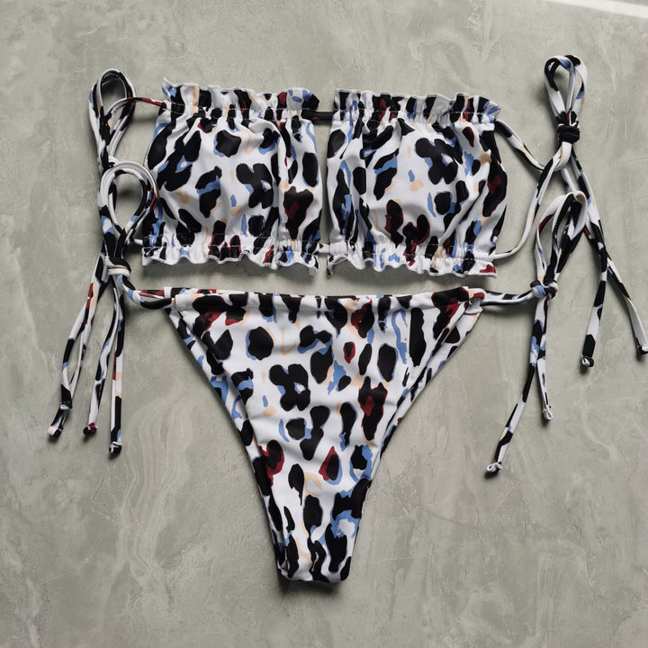 Ladies Bandeau Bikini with voluminous ruffle details StylebySassy