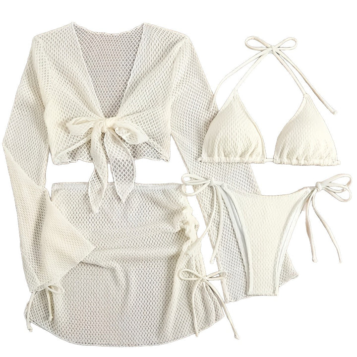 Ladies airy mesh bikini with sporty cover-up StylebySassy