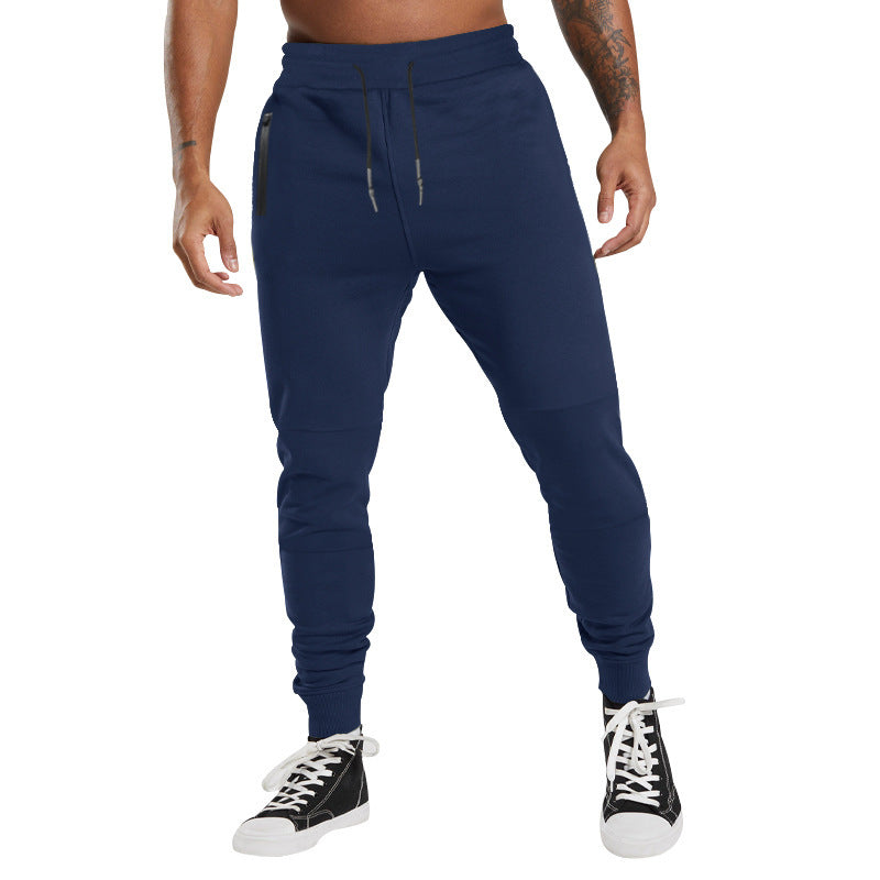 Men nan athletic joggers with tapered leg, zippered pockets, and elastic waistband StylebySassy