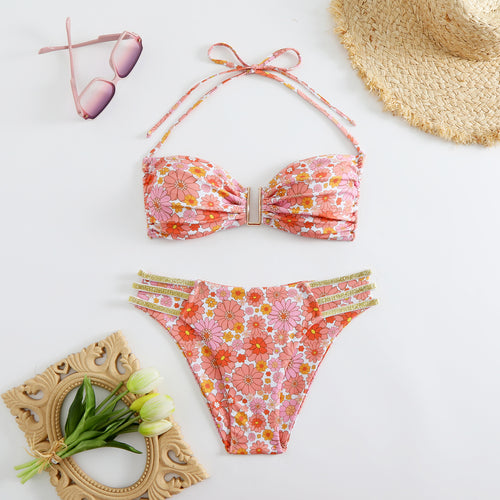 Women Bikini Set with fashionable ruffles and adjustable straps StylebySassy