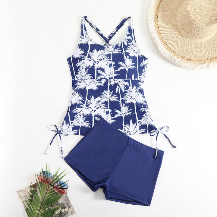 Ladies tankini with adjustable straps and casual shorts StylebySassy