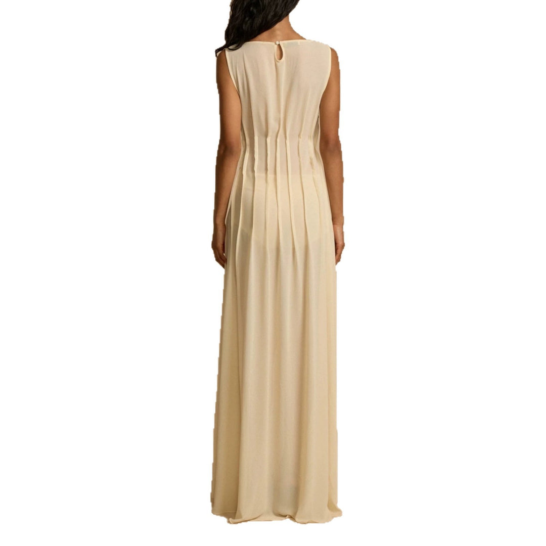Ladies Long Evening Dress with Refined Pleats
