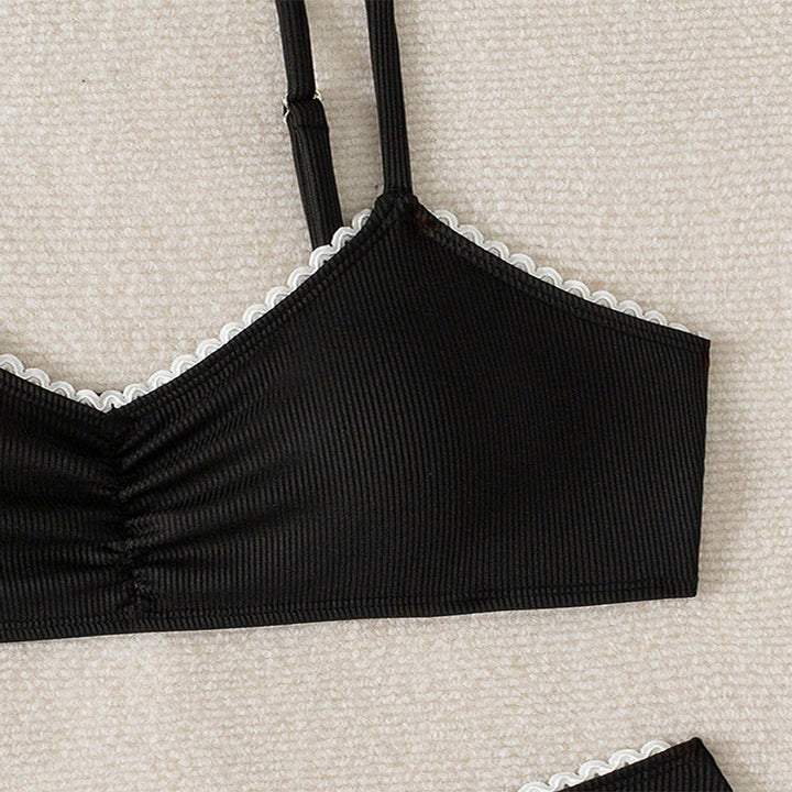Ladies bikini set with elegant ruffled hem StylebySassy