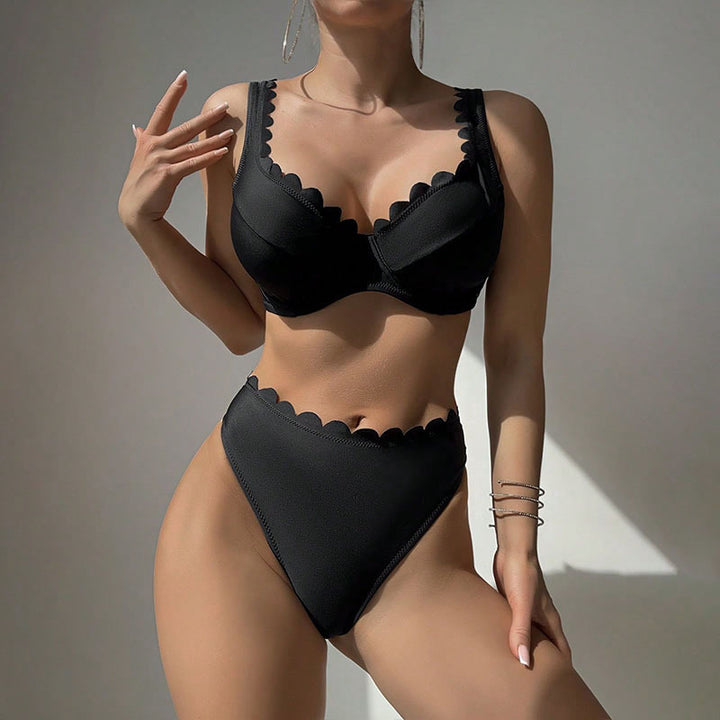 Ladies Bikini set with elegant wave edge StylebySassy