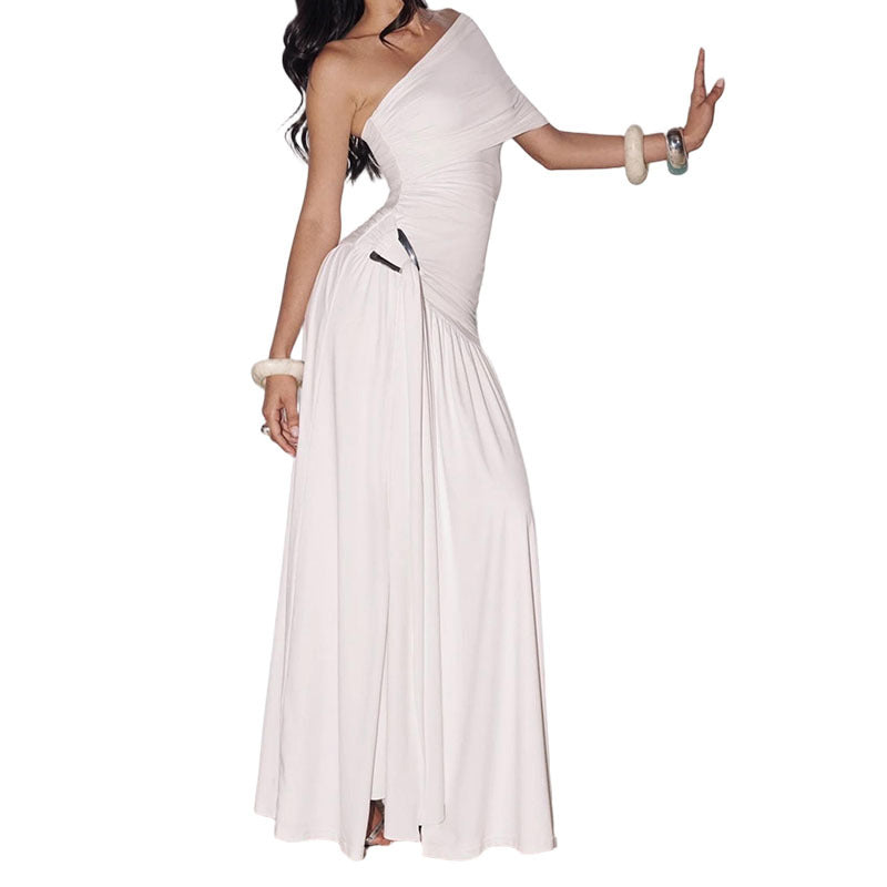 Women's Elegant Wrap Dress with Asymmetrical Cut and Ruffle Details StylebySassy