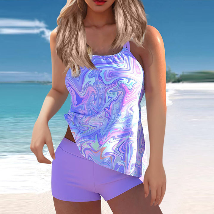 Women's Sporty Tankini Set with Stylish Top and Comfortable Shorts StylebySassy