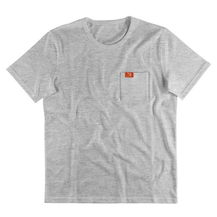 Men's round neck T-shirt with chest pocket and reinforced hem StylebySassy