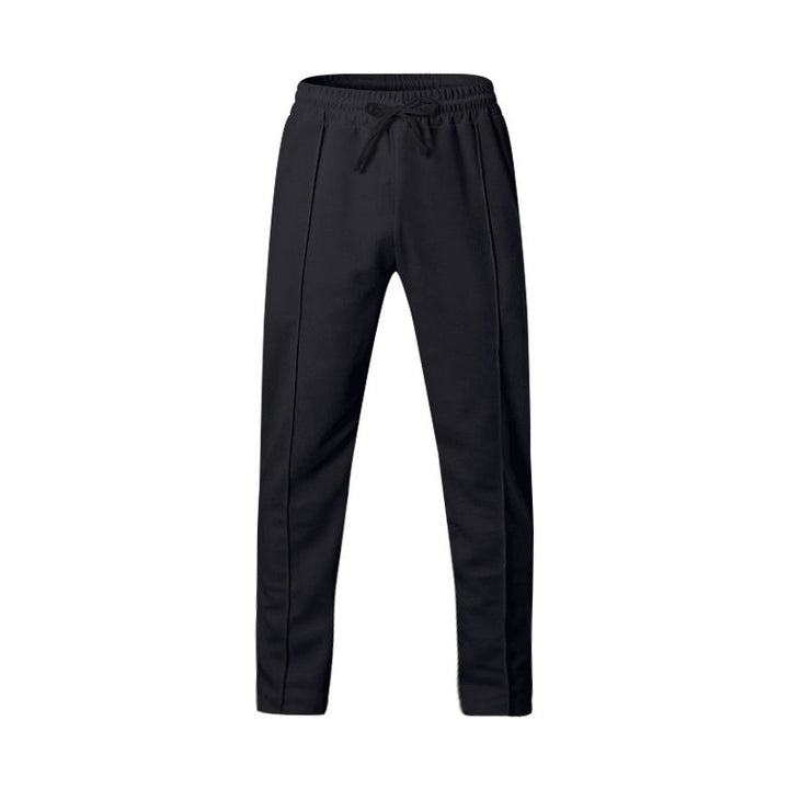 Men's narrow-cut joggers with drawstring and decorative crease StylebySassy
