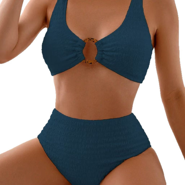 Ladies high-neck swimwear with cut and detail StylebySassy