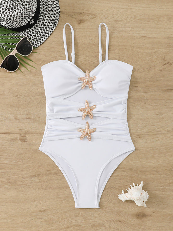 Women Elegant and figure-hugging swimsuit with glitter star StylebySassy