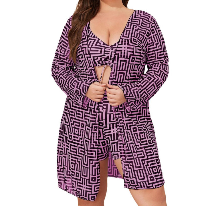Women's Swimwear Set with Stylish Kimono and Shorts StylebySassy