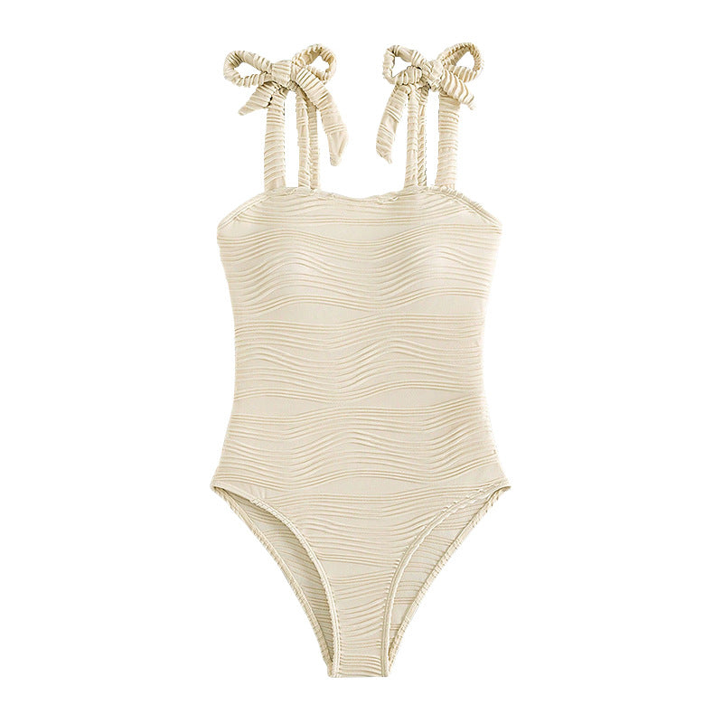 Women's One-Piece Swimsuit with Elegant Gathered Detail