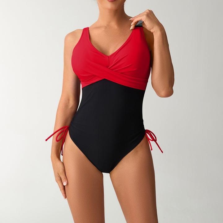 Women's One-Piece Swimsuit with Integrated Wrap Design StylebySassy