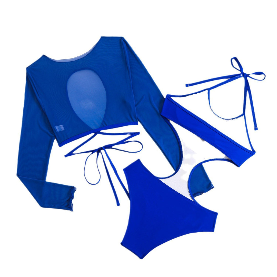 Women's Sporty Tankini Set with Transparent Top and Stylish Cut StylebySassy