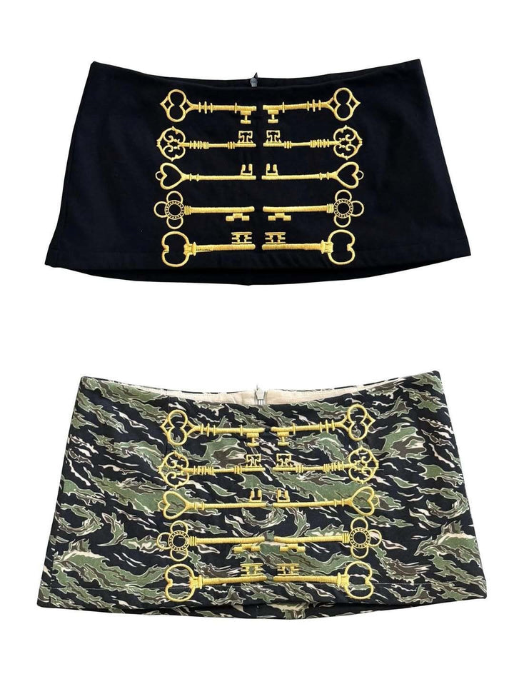 Women's mini skirt with unique key design StylebySassy